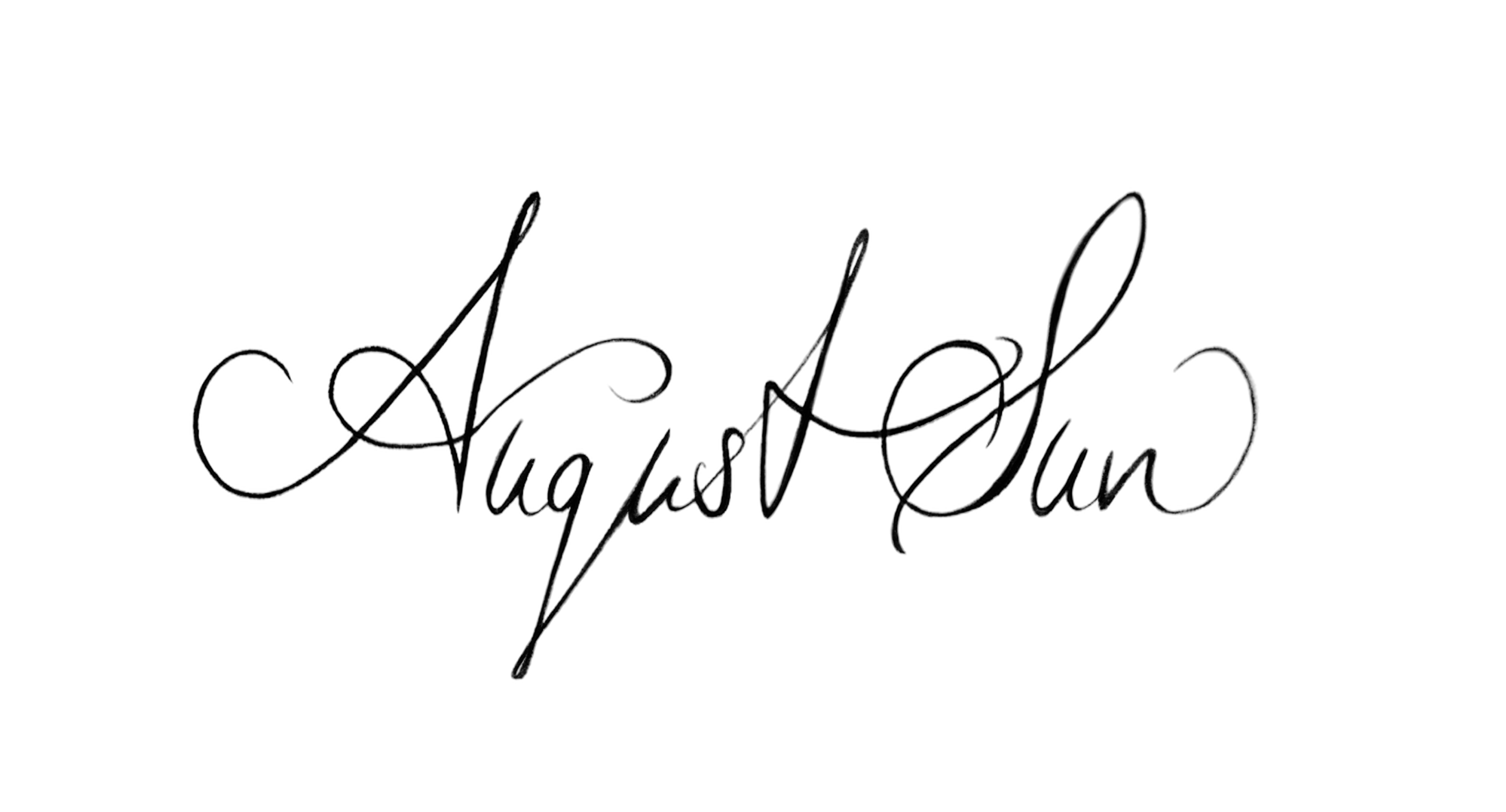 Flash-Motiv: August Sun Lettering