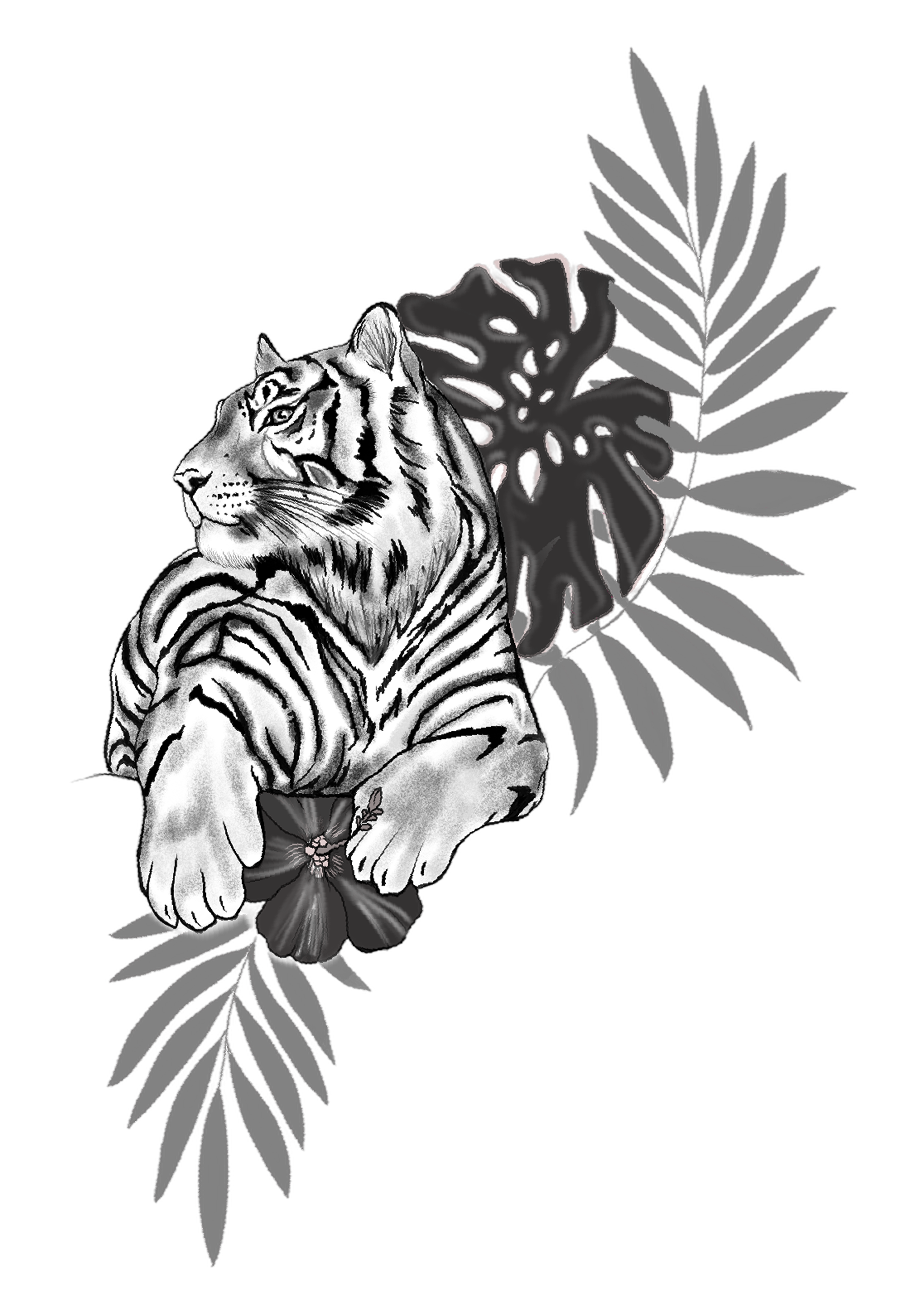 Flash-Motiv: Tiger/Floraldesign