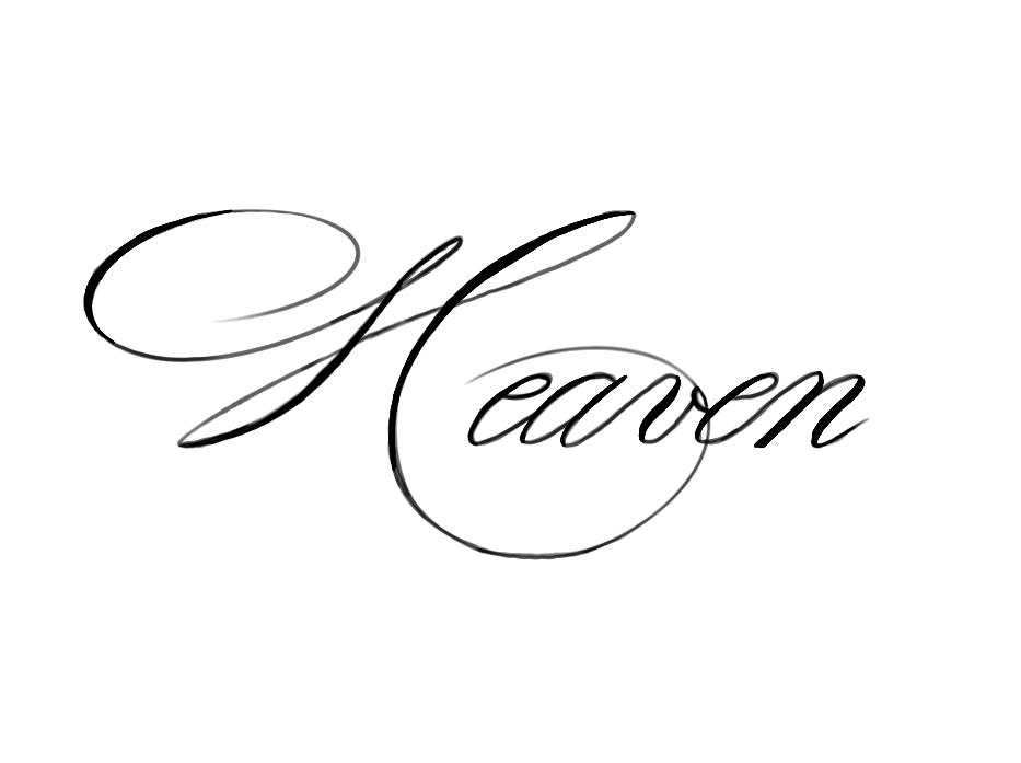 Flash-Motiv: Heaven Schriftzug